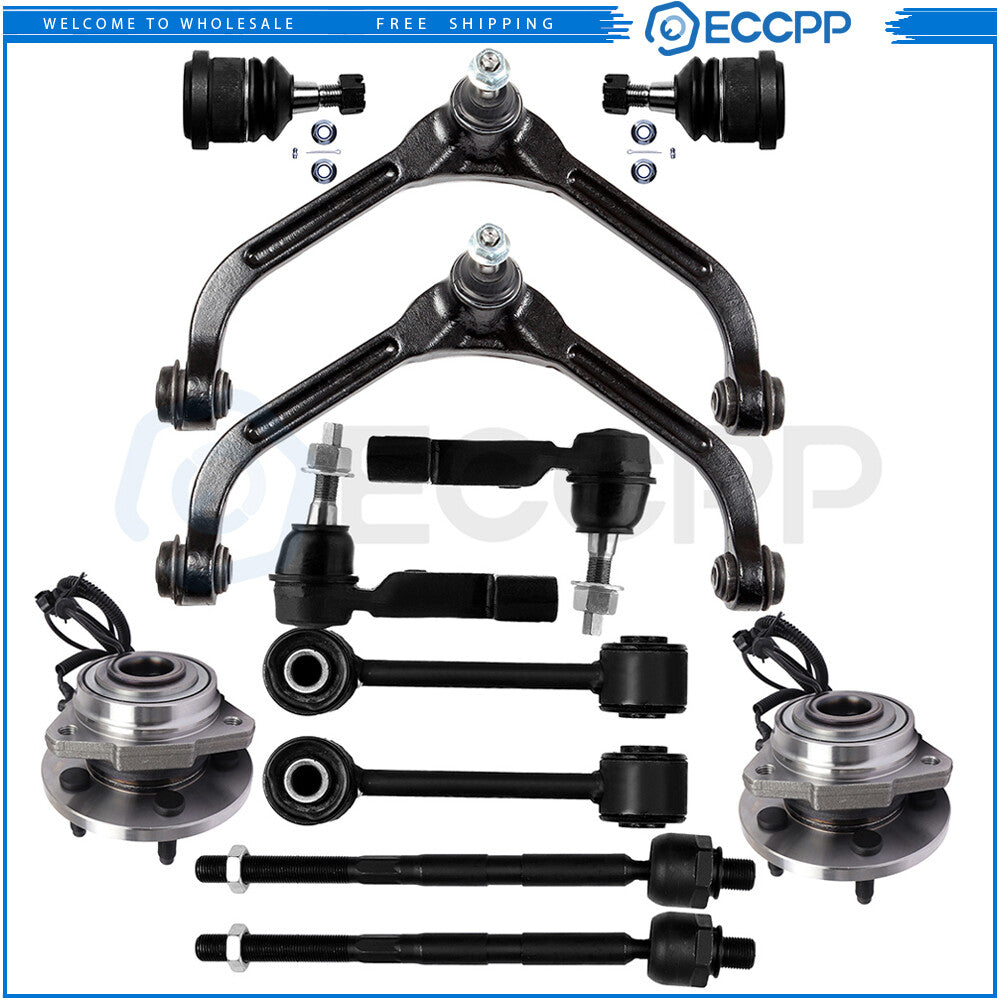 12x Front Tie Rod End Sway Bar End Wheel Bearning Hub For 2006-2007 Jeep Liberty