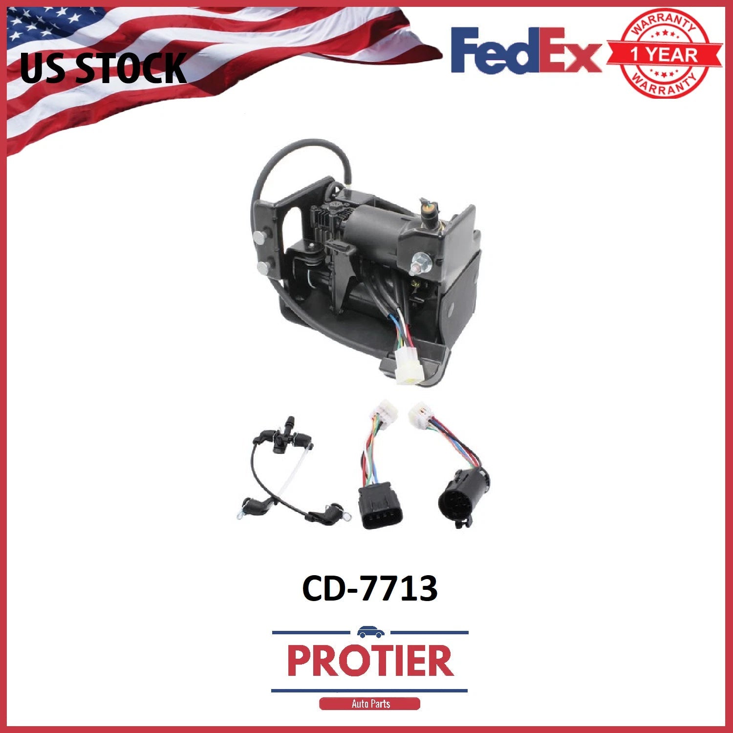 Air Ride Suspension Compressor with Dryer for Escalade Avalanche Suburban Tahoe 6B93BC-57