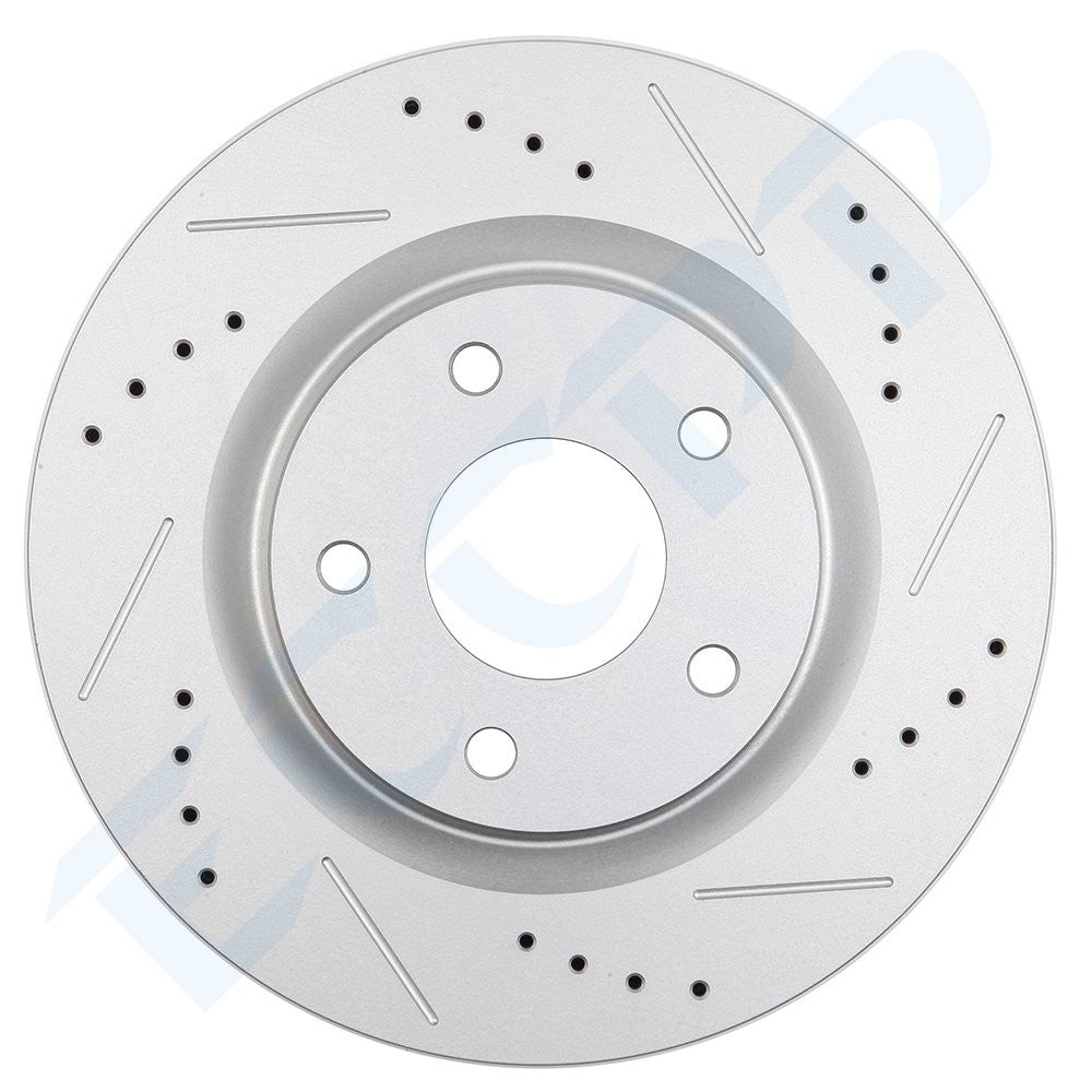 Front Brake Rotors Drilled And Slotted For Nissan Altima 2007 - 2013 Coupe 6B93BC-57
