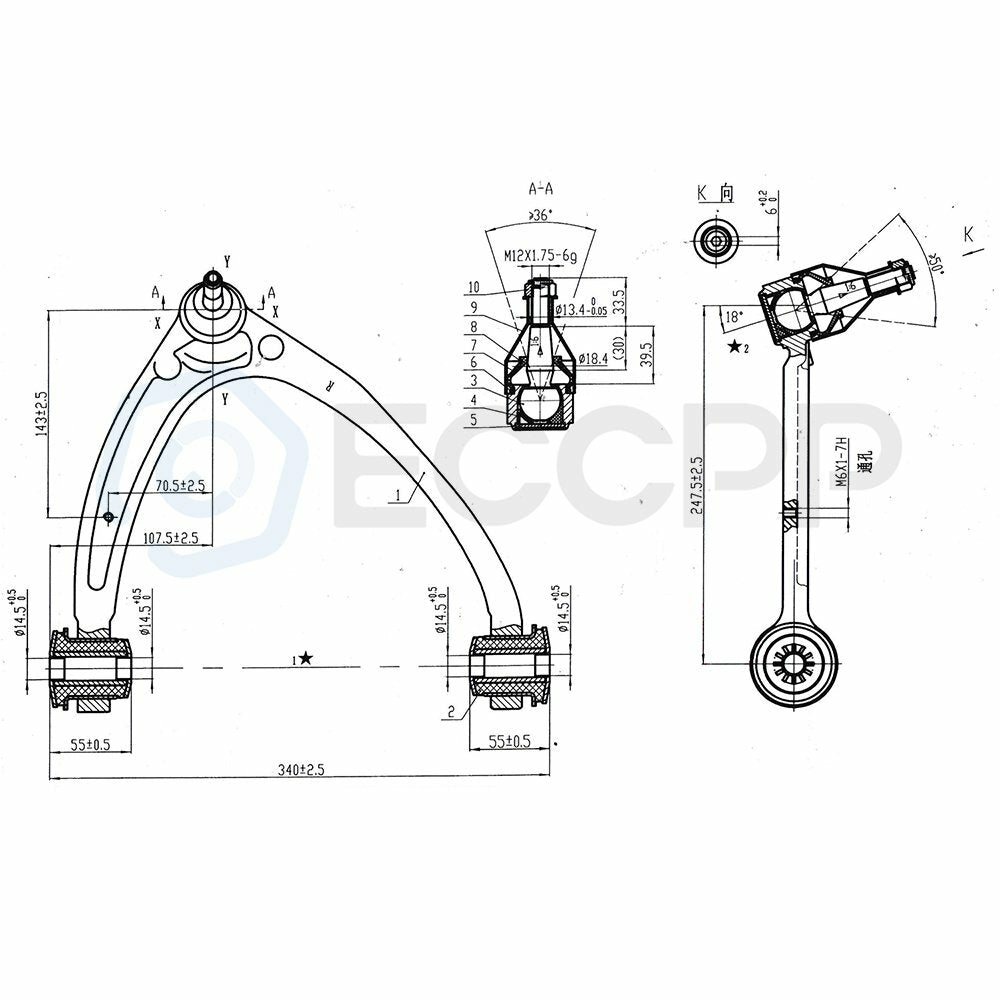6pcs For 07-14 Chevy Tahoe Front Upper Control Arms Lower Ball Joints Sway Bars 6B93BC-57