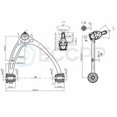 6pcs For 07-14 Chevy Tahoe Front Upper Control Arms Lower Ball Joints Sway Bars 6B93BC-57