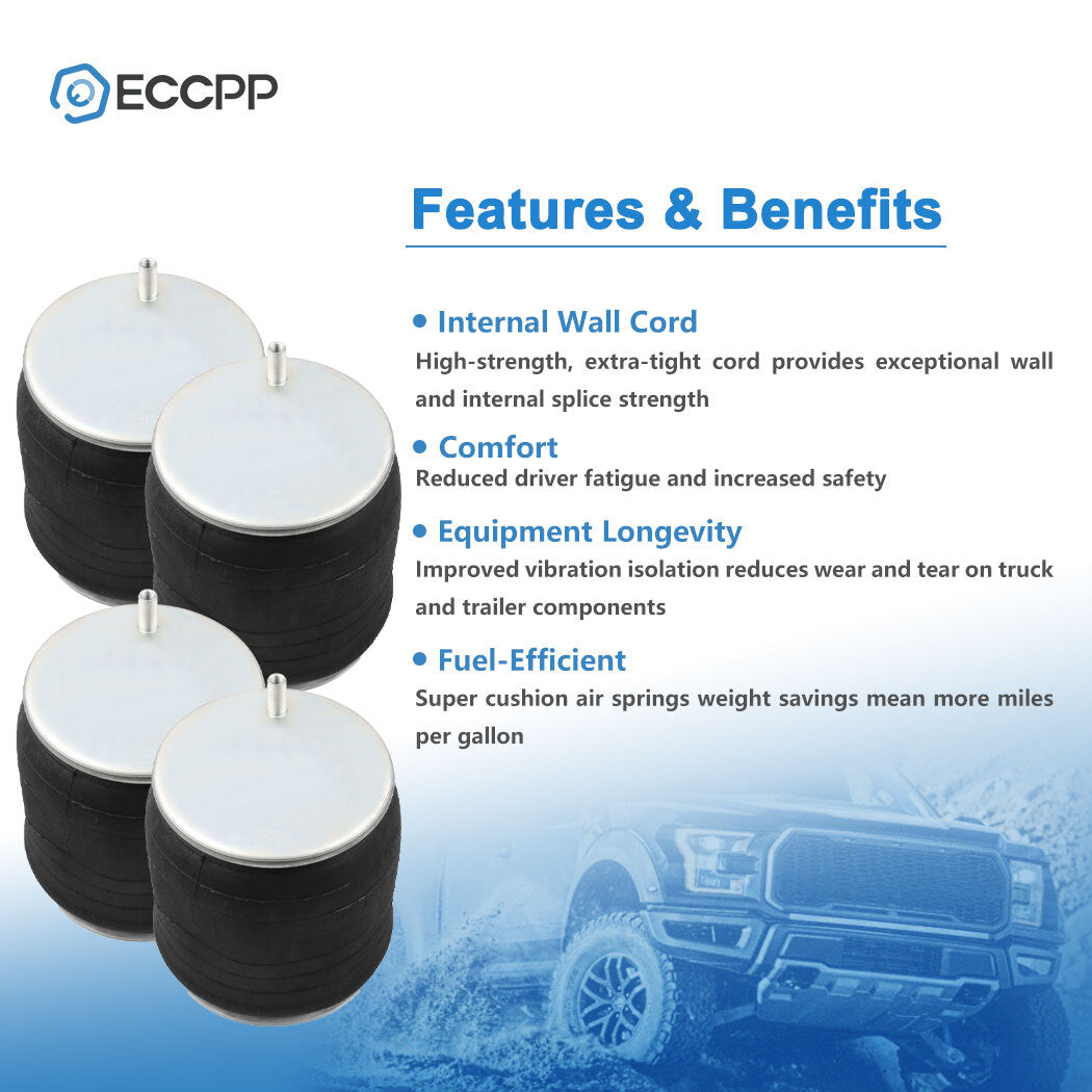 4PCS W01-358-9270 Air Suspension Bag Spring For Goodyear 1R13-119 ContiTech 6B93BC-57