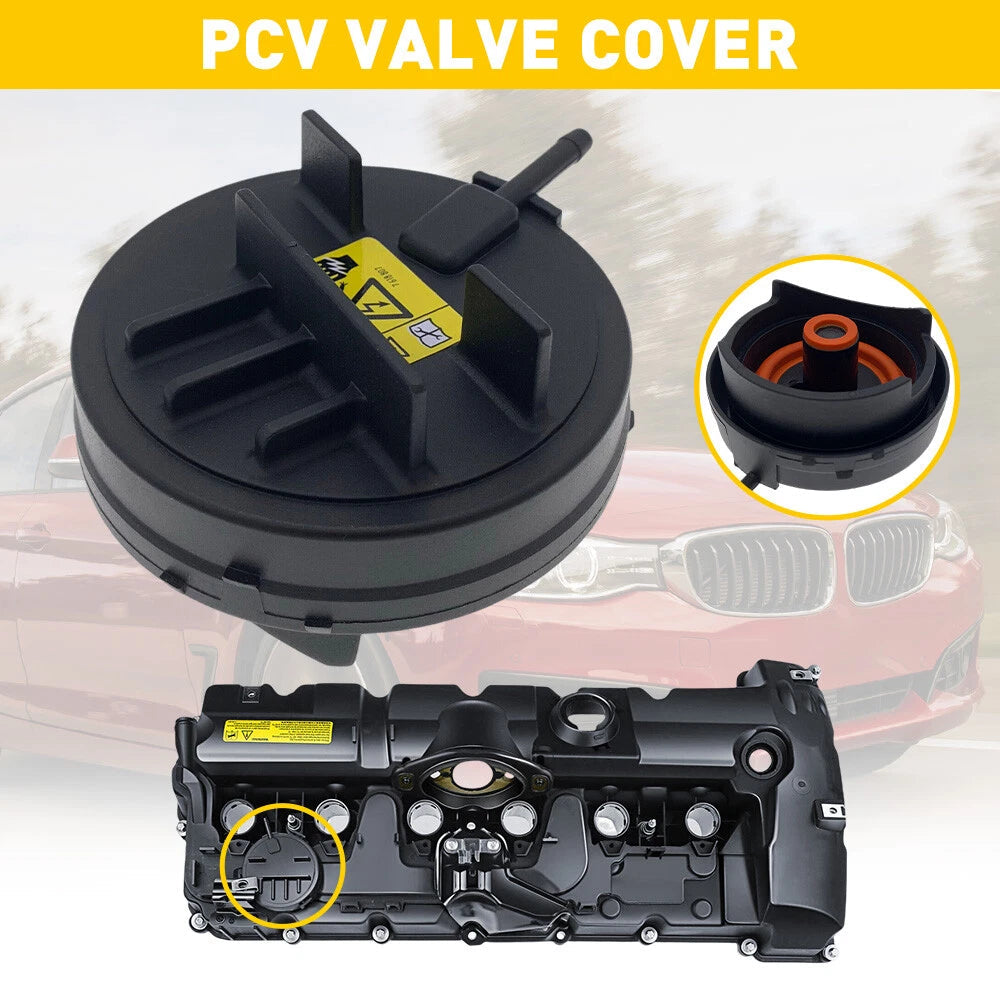 PCV Valve Cover For 06-13 BMW 128i 328i 328xi 528i 528xi X3 X5 Z4 N52 2.0L-3.0L 6B93BC-57