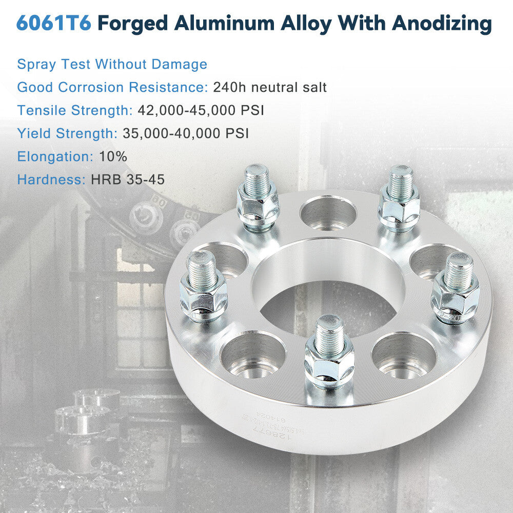 4Pc 1.25" 5x4.5 to 5x4.75 Conversion Wheel Adapters For Jeep Ford to Chevy 5 Lug 6B93BC-57
