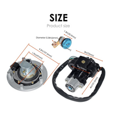 Ignition Switch Fuel Gas Cap Lock Key Set for Suzuki GSXR750 2004-2015 GSXR600 6B93BC-57