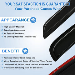 Window Visor Vent Rain Shades Guards Deflectors For Tacoma Double Cab 2017-2019 6B93BC-57