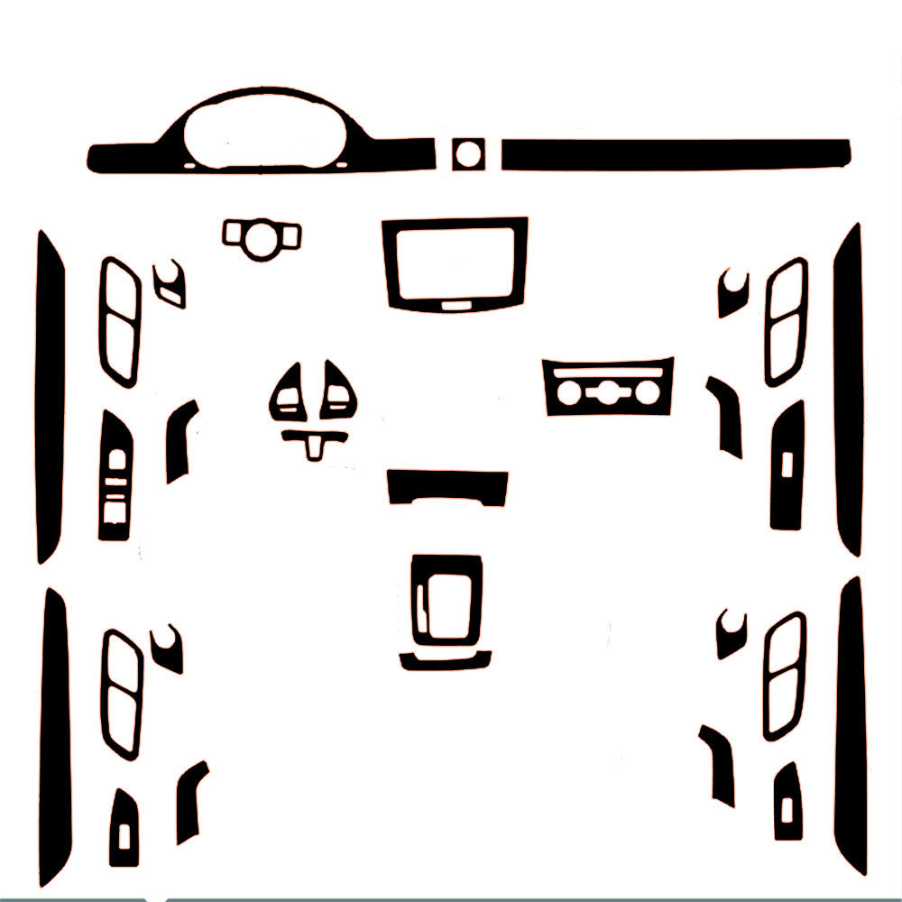 Interior Center Console Carbon Fiber Molding Sticker Decals For VW CC 2012-2018