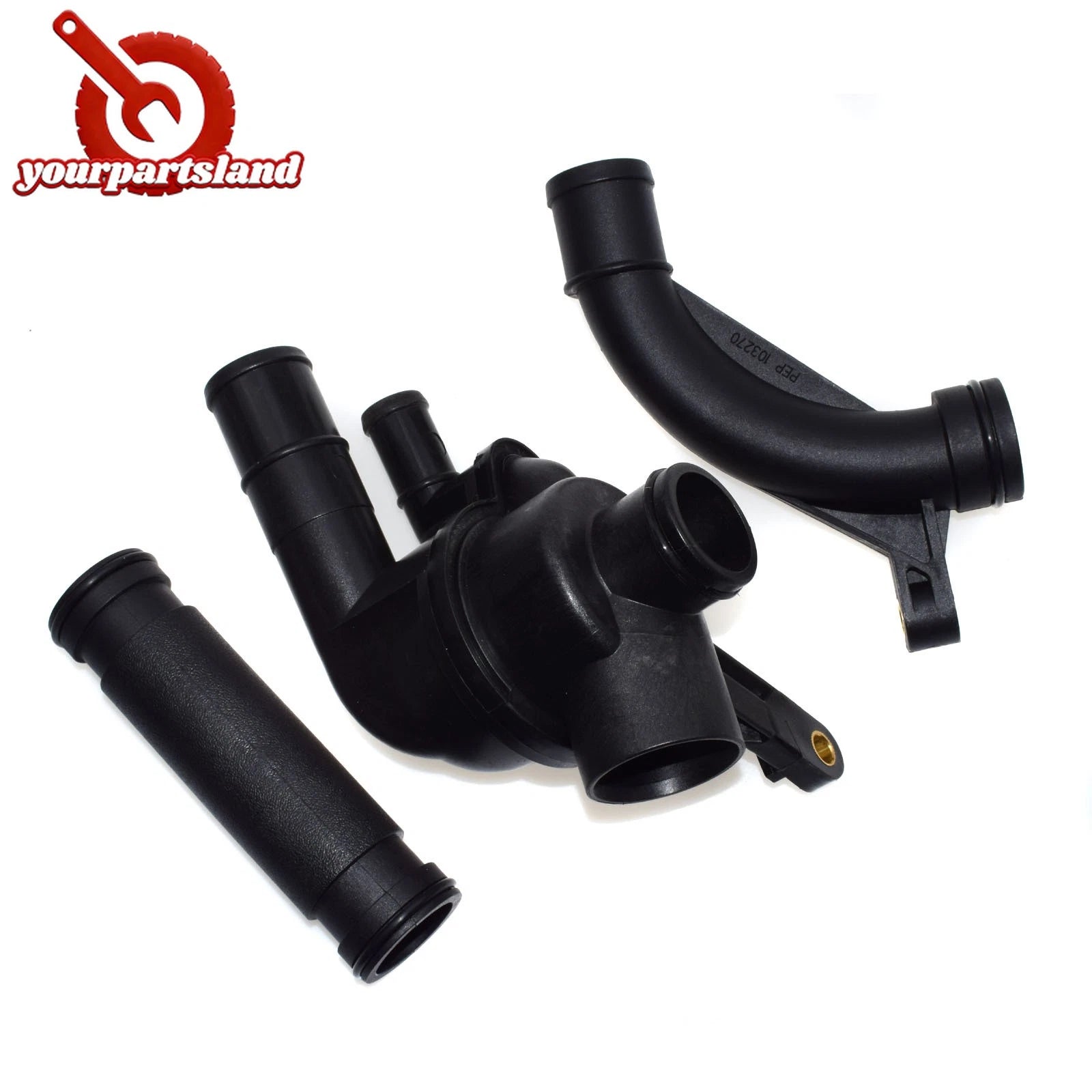 For 2002-2005 Land Rover Freelander Engine Coolant Thermostat Pipe Elbow Kit 6B93BC-57