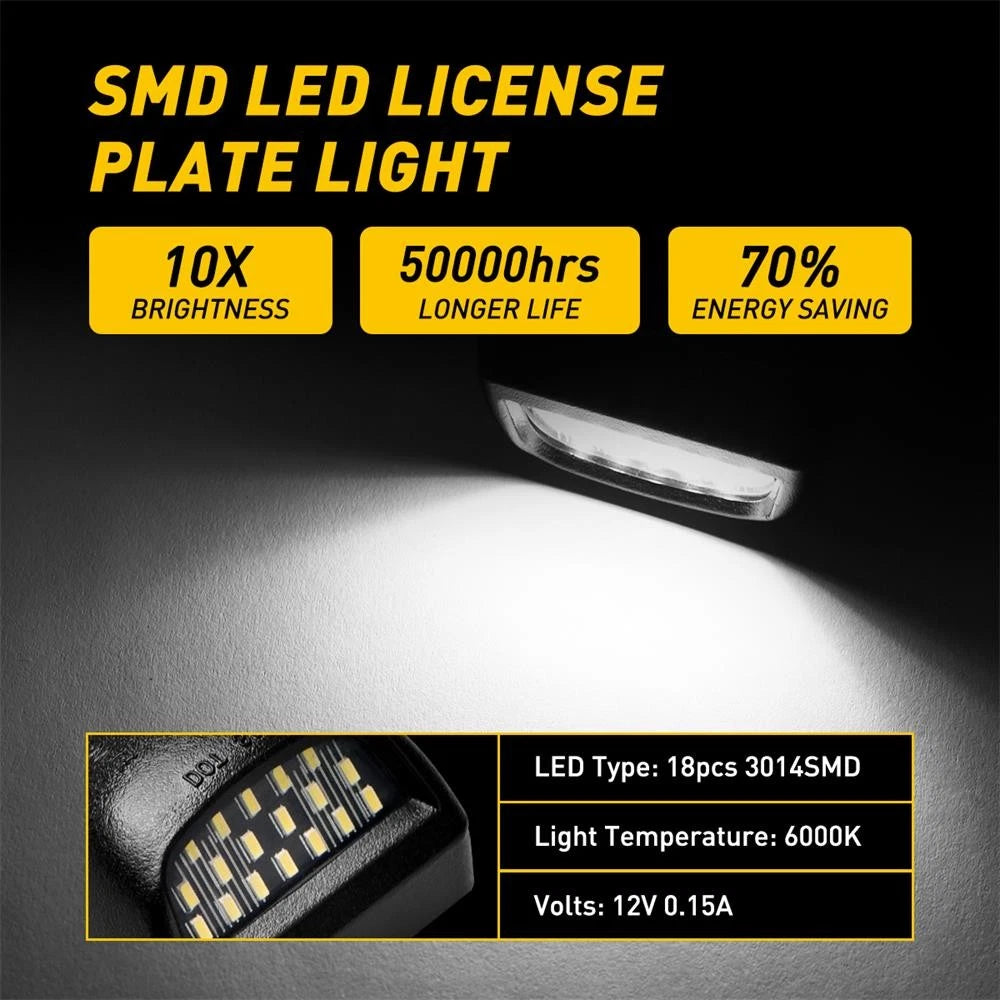 LED License Plate Light for GMC Yukon Sierra 1500 2500 Chevy Tahoe Silverado EOA 6B93BC-57