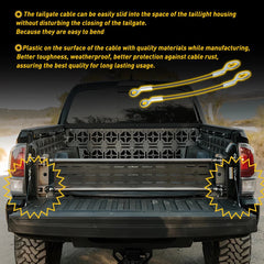 Tailgate Set Cable For 2005-2015 Toyota Tacoma 12.5 inches Left and Right Side 6B93BC-57