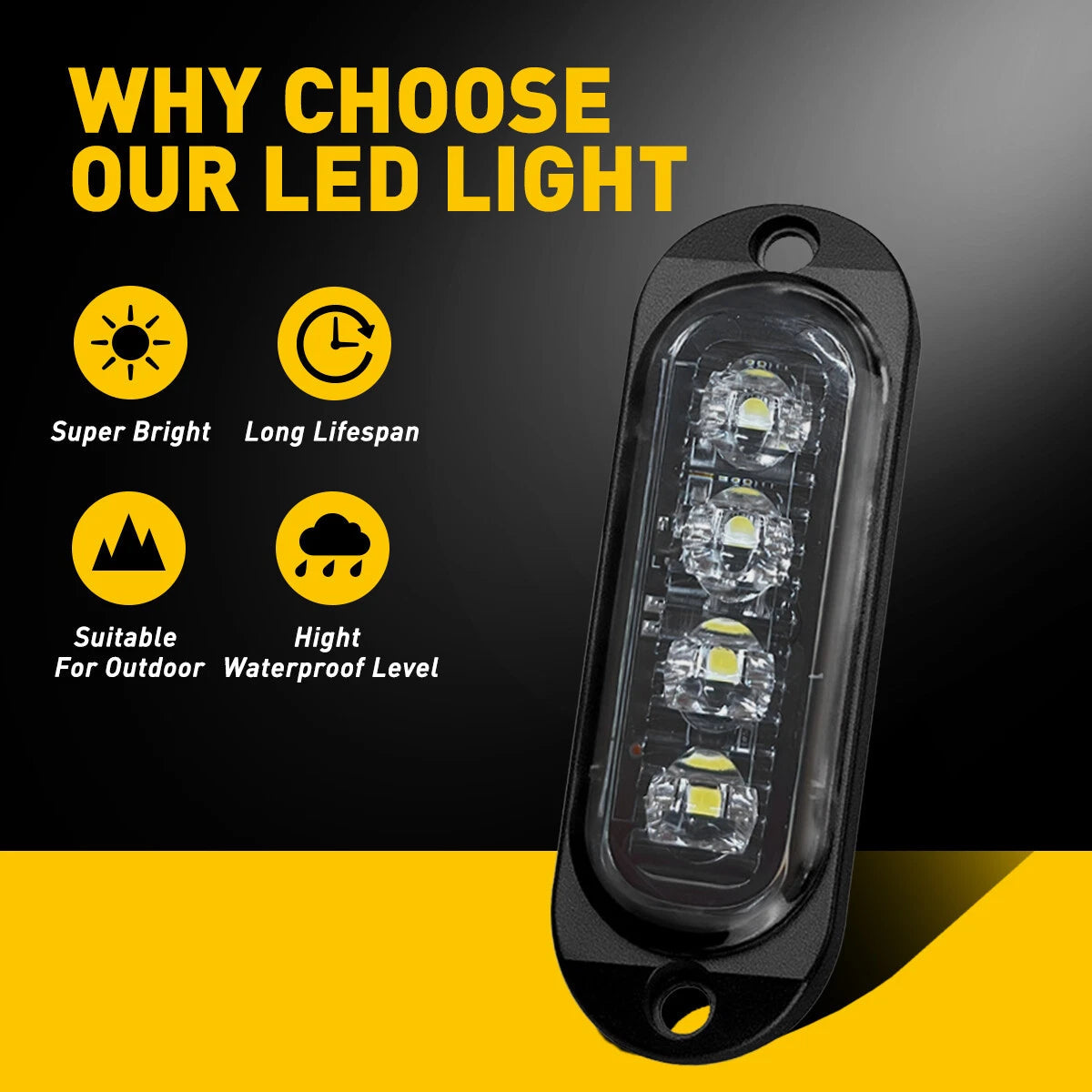 LED Clearance Lights Side Marker Lamps White Amber Red Trailer Truck RV EOA 6B93BC-57