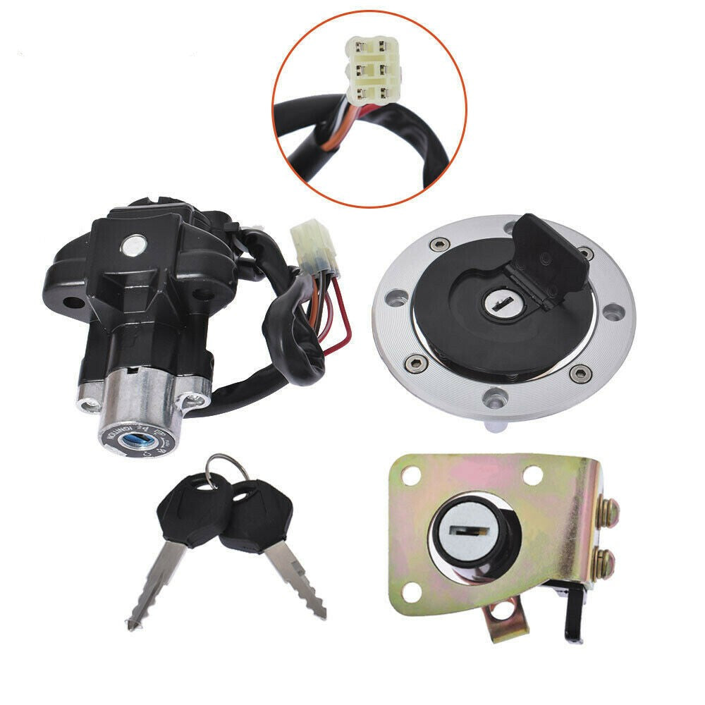 Ignition Switch Fuel Gas Cap Key Set for Suzuki SFV650 SV1000 SV650 DL650 DL1000 6B93BC-57