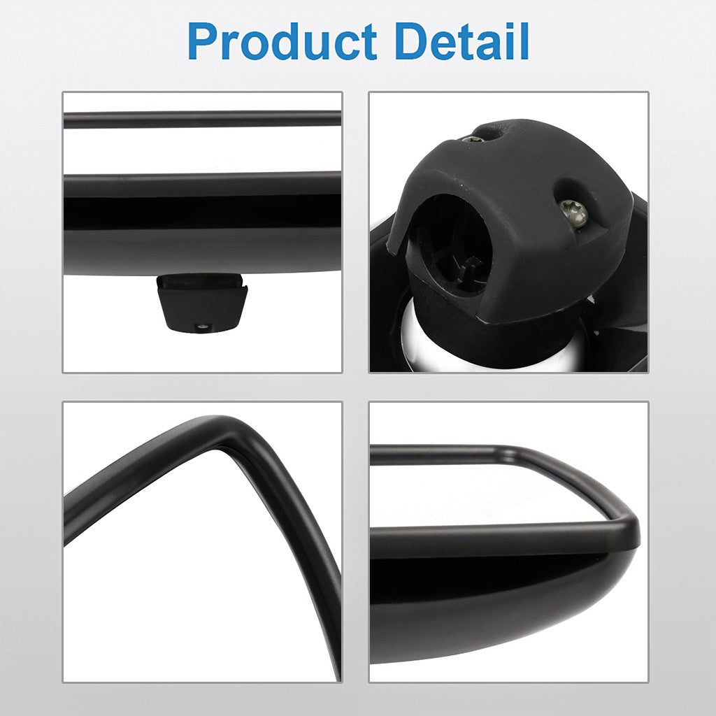 For 03-16 Freightliner Columbia M2 Main Mirror + Wide Angle Mirror Black Heated KOEEP