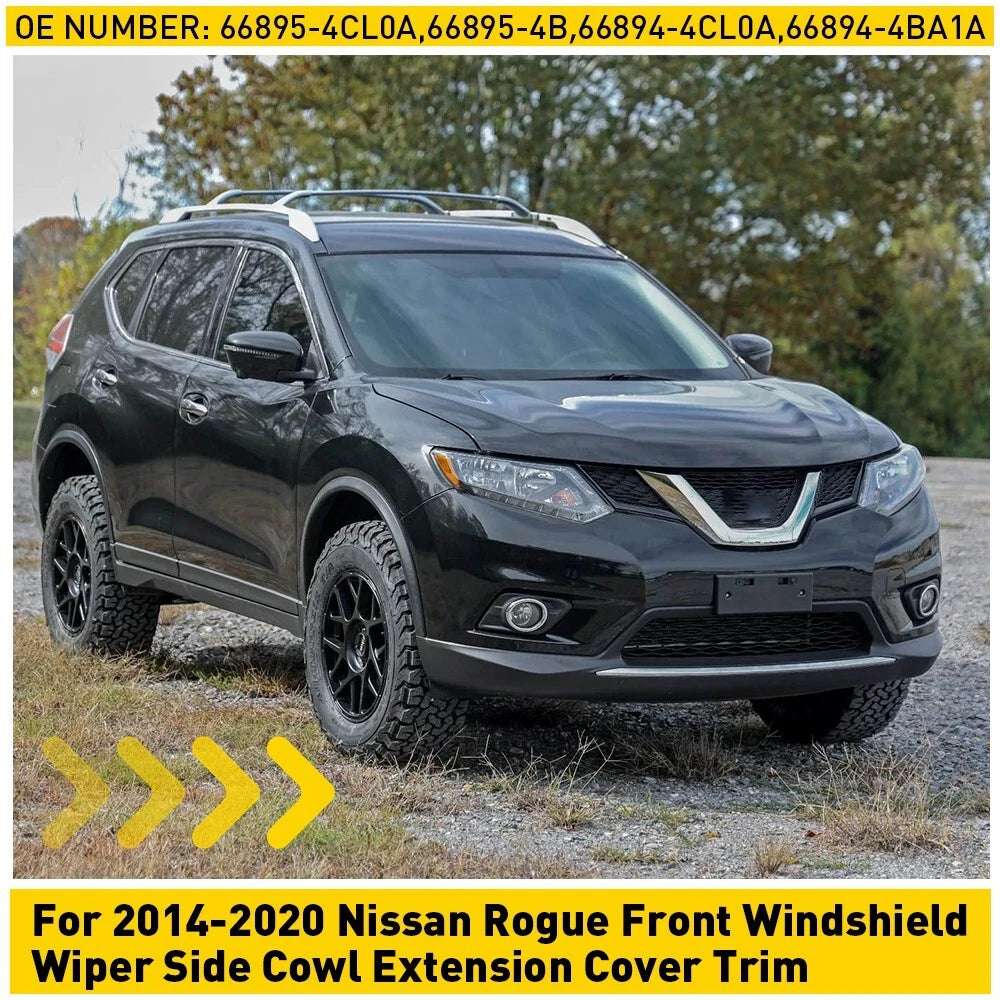 For 2014-2020 Nissan Rogue Windshield Front Wiper Side Cowl Extension Cover Trim 6B93BC-57