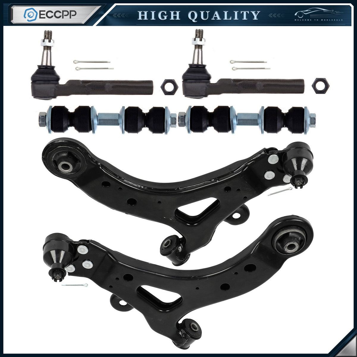 Front Control Arm and Ball Joint Sway Bar End Tie Rod For 2001-05 Pontiac Aztek 6B93BC-57