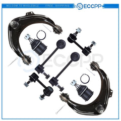 8Pieces Front Upper Control Arms Sway Bars Suspension KIt For 98-02 Honda Accord