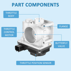 For Nissan For Sentra 1.8L L4 2003 2004 2005 2006 Throttle Body 16119AU00A 6B93BC-57
