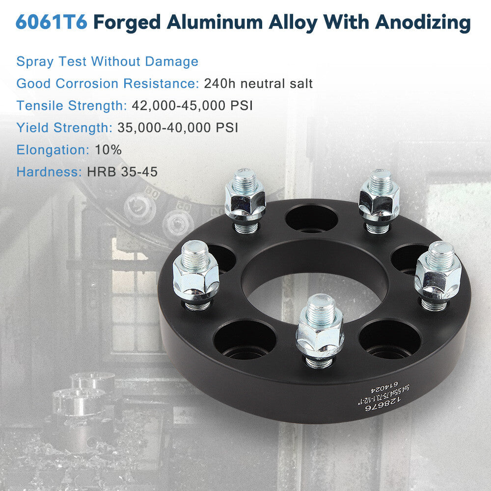 2Pc 1 inch 5x4.5 to 5x4.75 Wheel Adapters 1/2"x20 For Ford to Chevy 5 Lug Wheels 6B93BC-57
