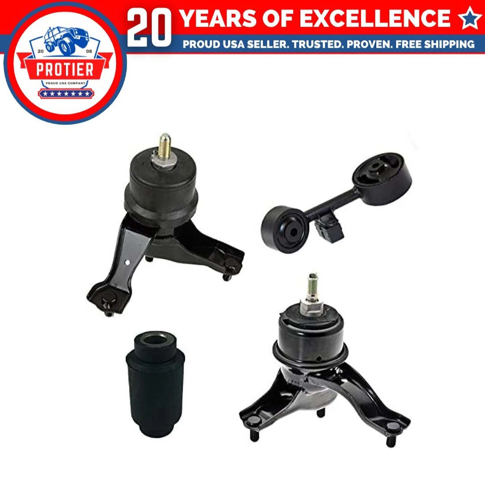 Fits 2004 Toyota Highlander 3.3L AUTO Engine Motor & Trans Mount Set : A4212, 6B93BC-57