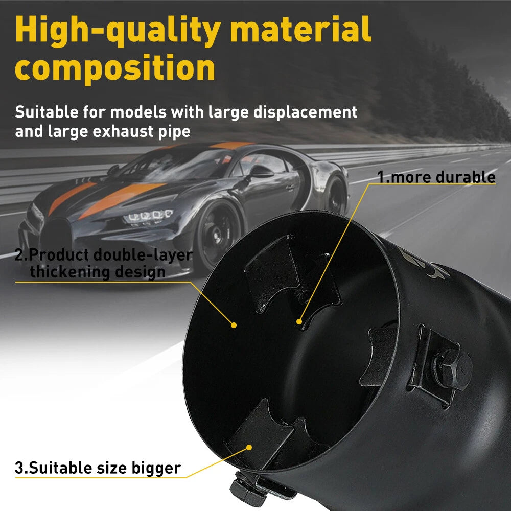 Universal Car Muffler Tip Exhaust Pipe Stainless Steel FOR 1.55 - 2.7finch EOA 6B93BC-57