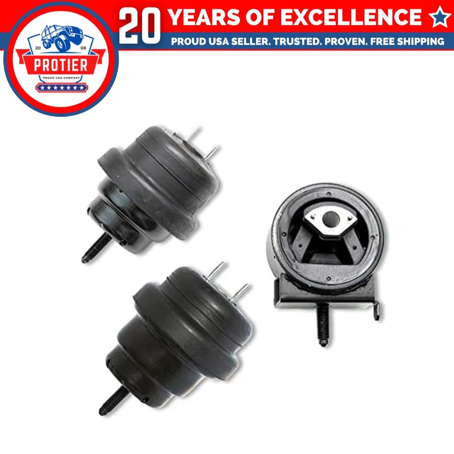 Fits 2004-2007 Ford Freestar/Mercury Monterey 3.9L 4.2L Motor & Trans Mount 3pc 6B93BC-57