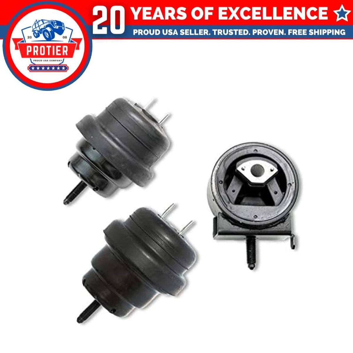 Fits 2004-2007 Ford Freestar/Mercury Monterey 3.9L 4.2L Motor & Trans Mount 3pc 6B93BC-57