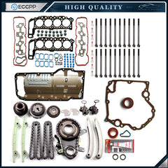 Timing Chain Kit Oil Head Gasket Bolts Set For 02-04 Dodge Ram 1500 4.7L SOHC 6B93BC-57