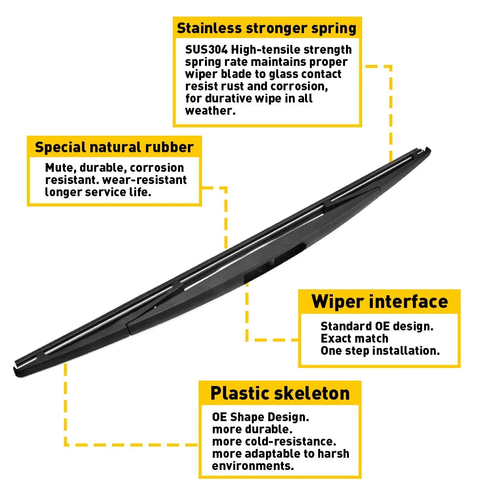 Rear Wiper Arm and Blade For Honda Odyssey 2011-2017 Back Windshield Wiper US 6B93BC-57