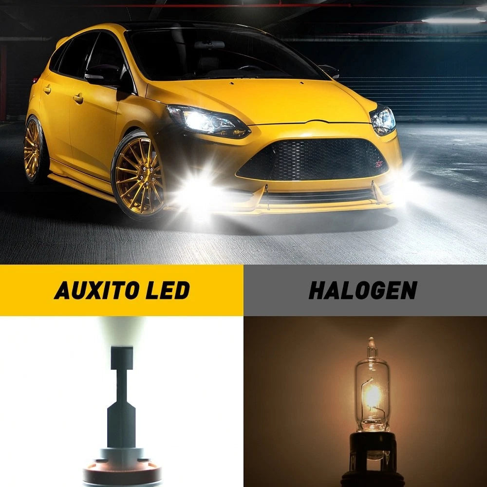 AUXITO H9 H8 H11 LED Headlight Super Bright Bulbs 30000LM High/Low Beam 6500K 2X AUXITO