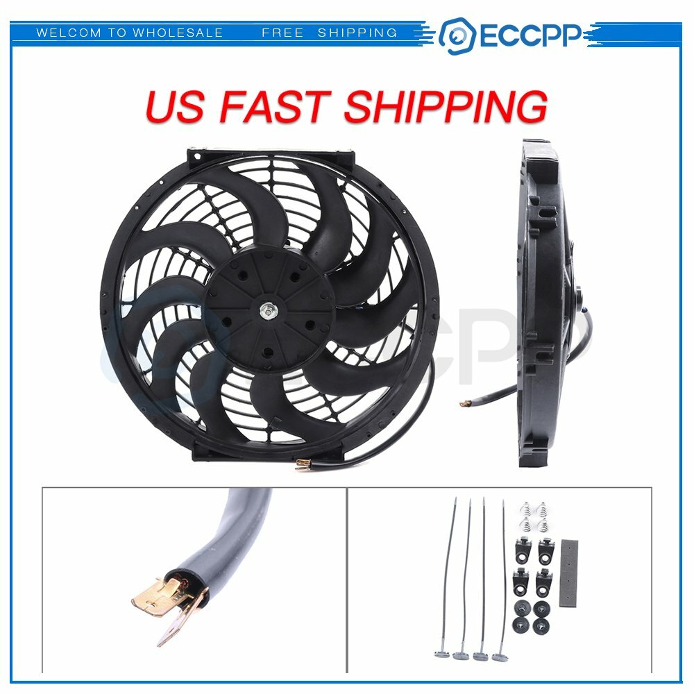 Radiator Condenser Cooling Fan 12" Inch Universal Push Pull Mounting Kit 6B93BC-57