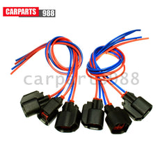 Ser of 6 Fuel Injector Connector Pigtail for S824 S-824 1P1344 WPT-1051 PT2160 6B93BC-57