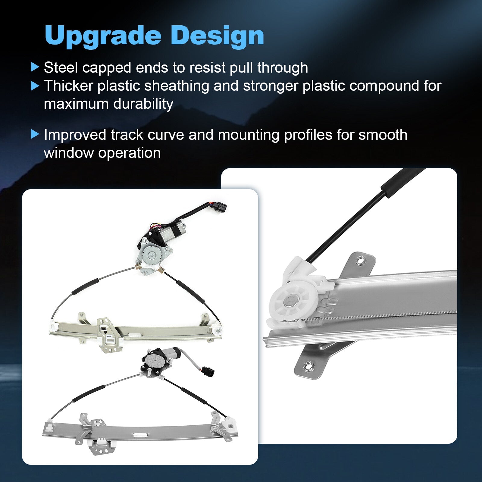 For 03-07 Honda Accord 4 Door Front Left Right Power Window Regulator With Motor 6B93BC-57