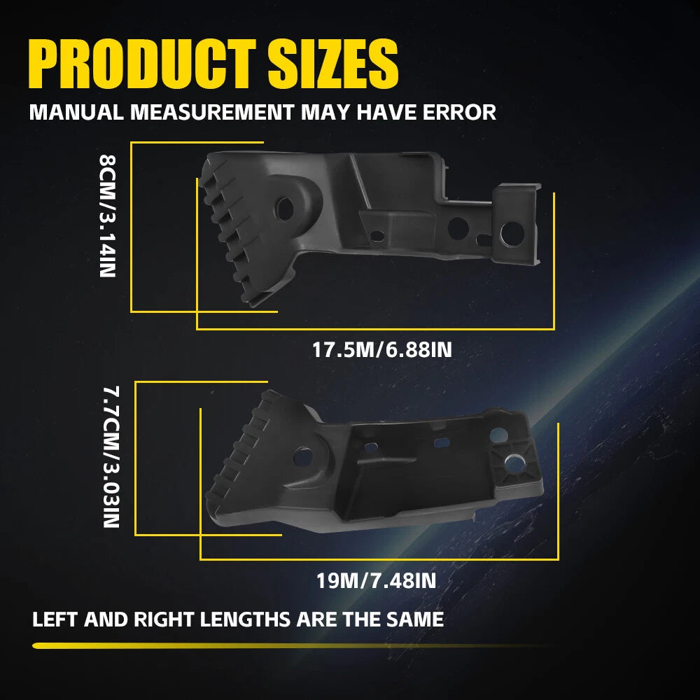 Pair For Honda HR-V 2016 2017 2018 Front Bumper Retainer Support Bracket Set EOA 6B93BC-57