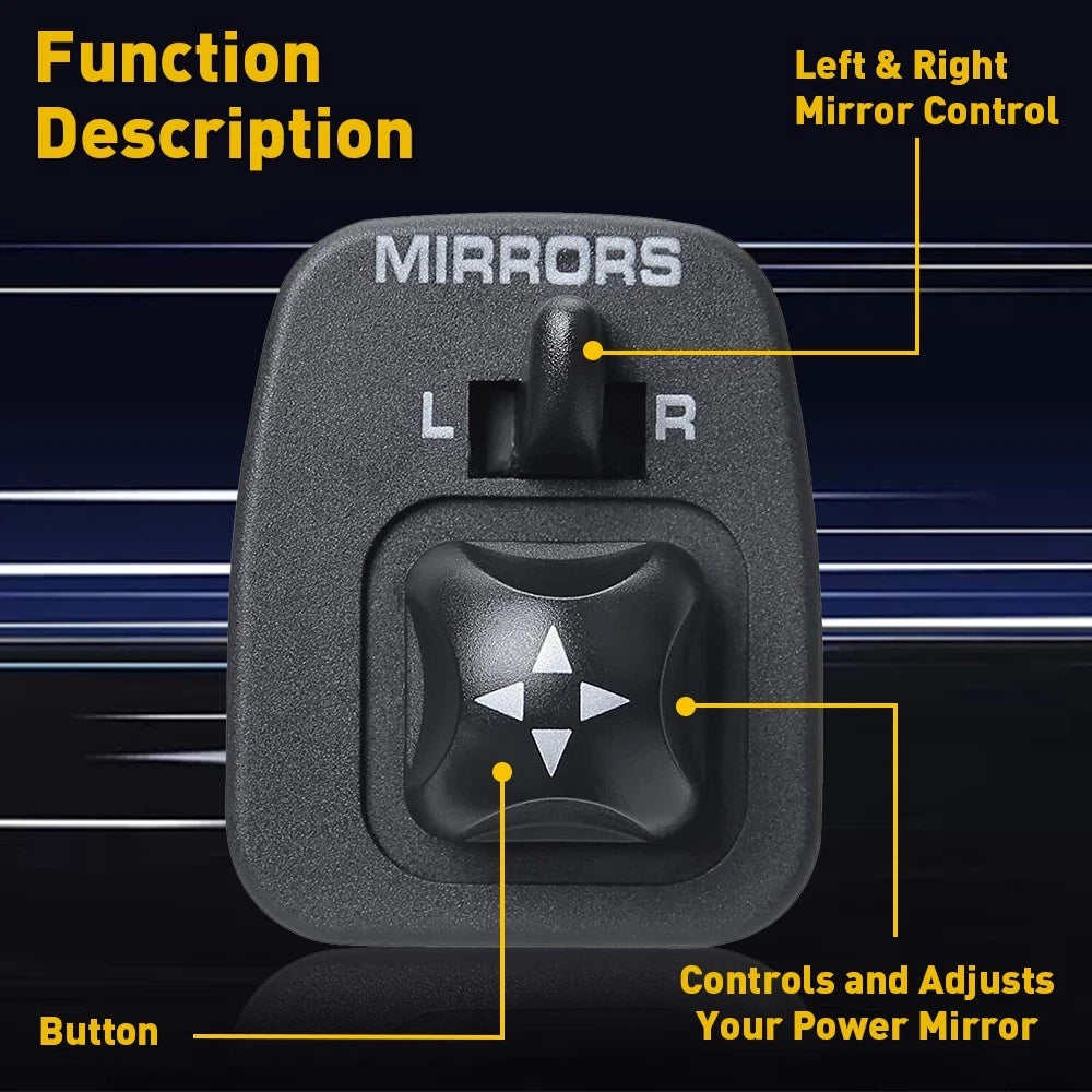 Power Mirror Switch DS1750 for 1999-03 Ford F150 Truck Driver Side Mirror Switch 6B93BC-57