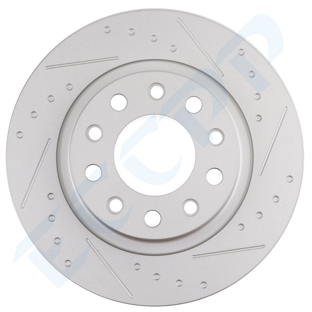 2PCS Rear Brake Discs Rotors Slotted Kit For 2013 2014 2015 2016 Dodge Dart 6B93BC-57