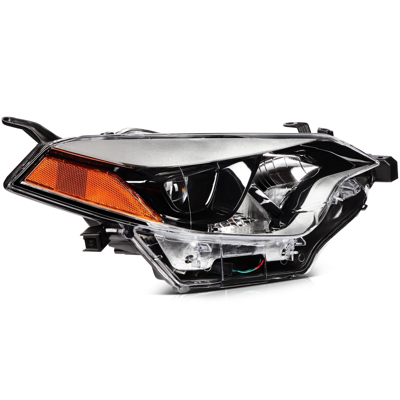 Pair Kit Headlights Assembly For 2014-2016 Toyota For Corolla 1.8L Black Amber 6B93BC-57