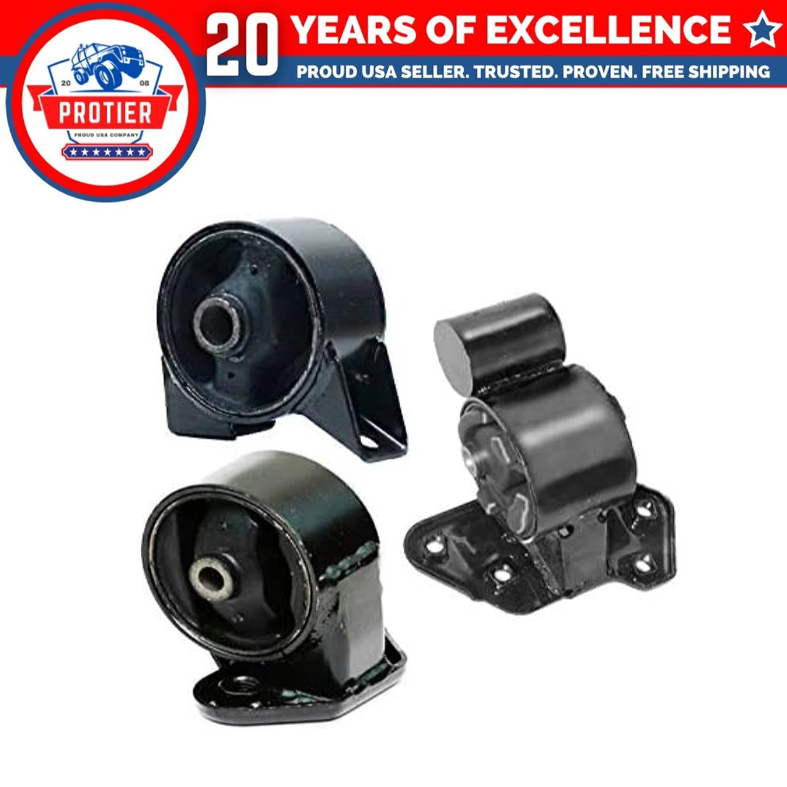 Fits 2001-2002 Hyundai Accent 1.6L AUTO Trans Motor & Trans Mount Set 3PCS : 6B93BC-57