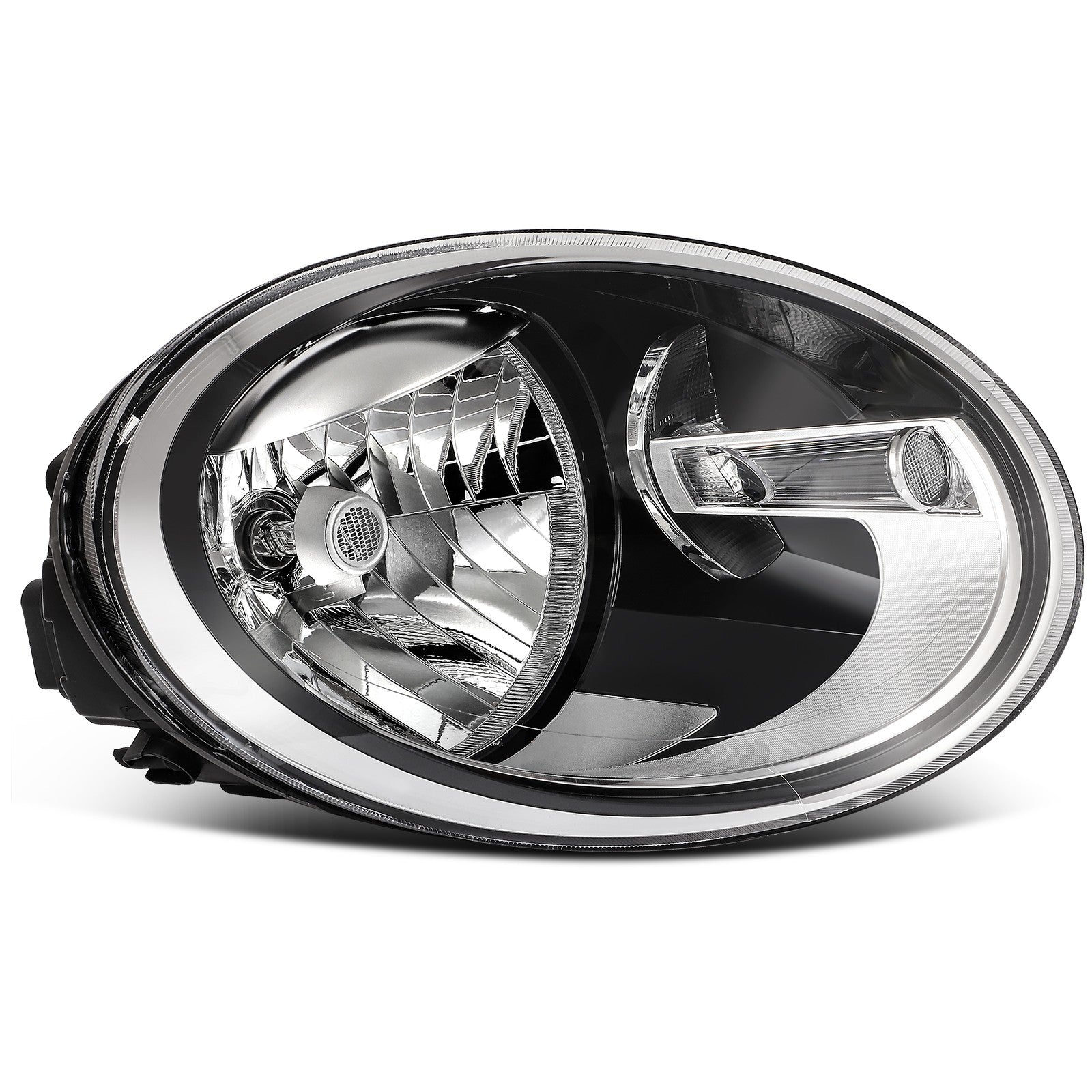 ECCPP Headlights Assembly For Volkswagen Beetle 1.8L 2.0L 2012-2019 Pair Black 6B93BC-57