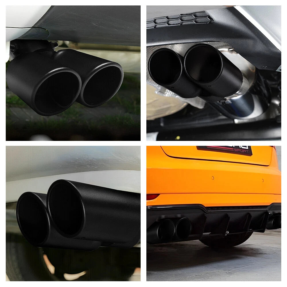 AUXITO Car Rear Exhaust Pipe Tail Muffler Tip Auto Accessories Replace Black EOA 6B93BC-57