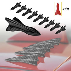 Universal 10X Shark Fin Diffuser Vortex Generator Wing Roof Spoiler Bumper EOA 6B93BC-57