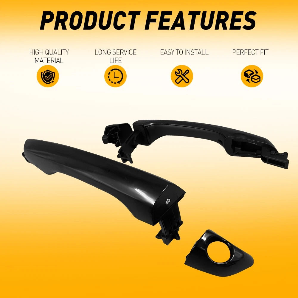 Exterior Left+Right Front Door Handle Pair For 2017-2020 Hyundai Elantra Sedan 6B93BC-57