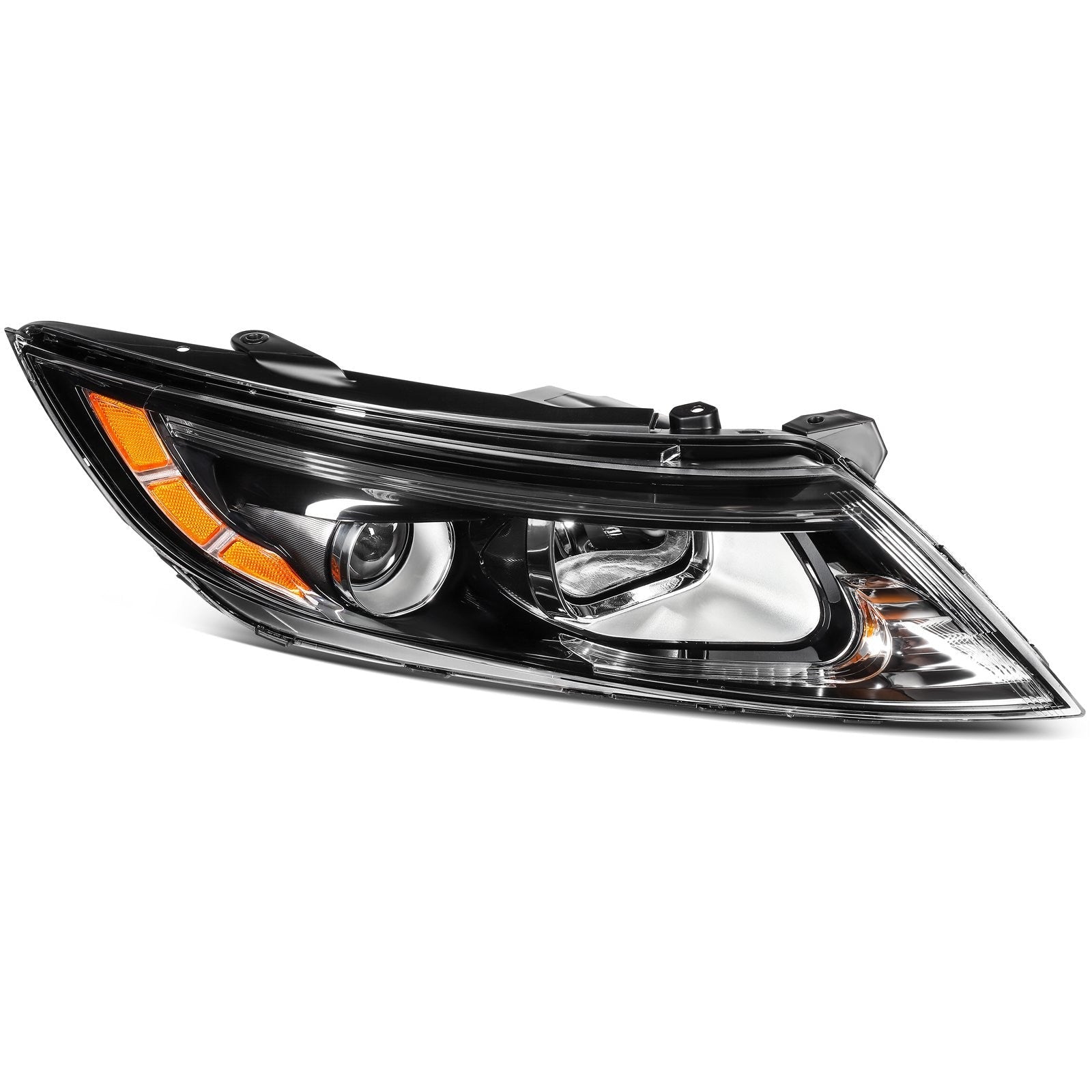 ECCPP Headlights Assembly For Kia Optima 2.0L 2.4L 2011-2013 Pair Black Amber 6B93BC-57