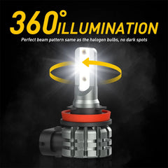 2X AUXITO H11 H16 H8 LED Fog Driving Light 6000K Super Bright Bulb DRL White L3A AUXITO