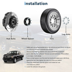 2 Pcs 1.5" 8x170 to 8x6.5 Wheel Adapters 14x1.5 For Ford F-250 8x170 to 8x165.1 6B93BC-57