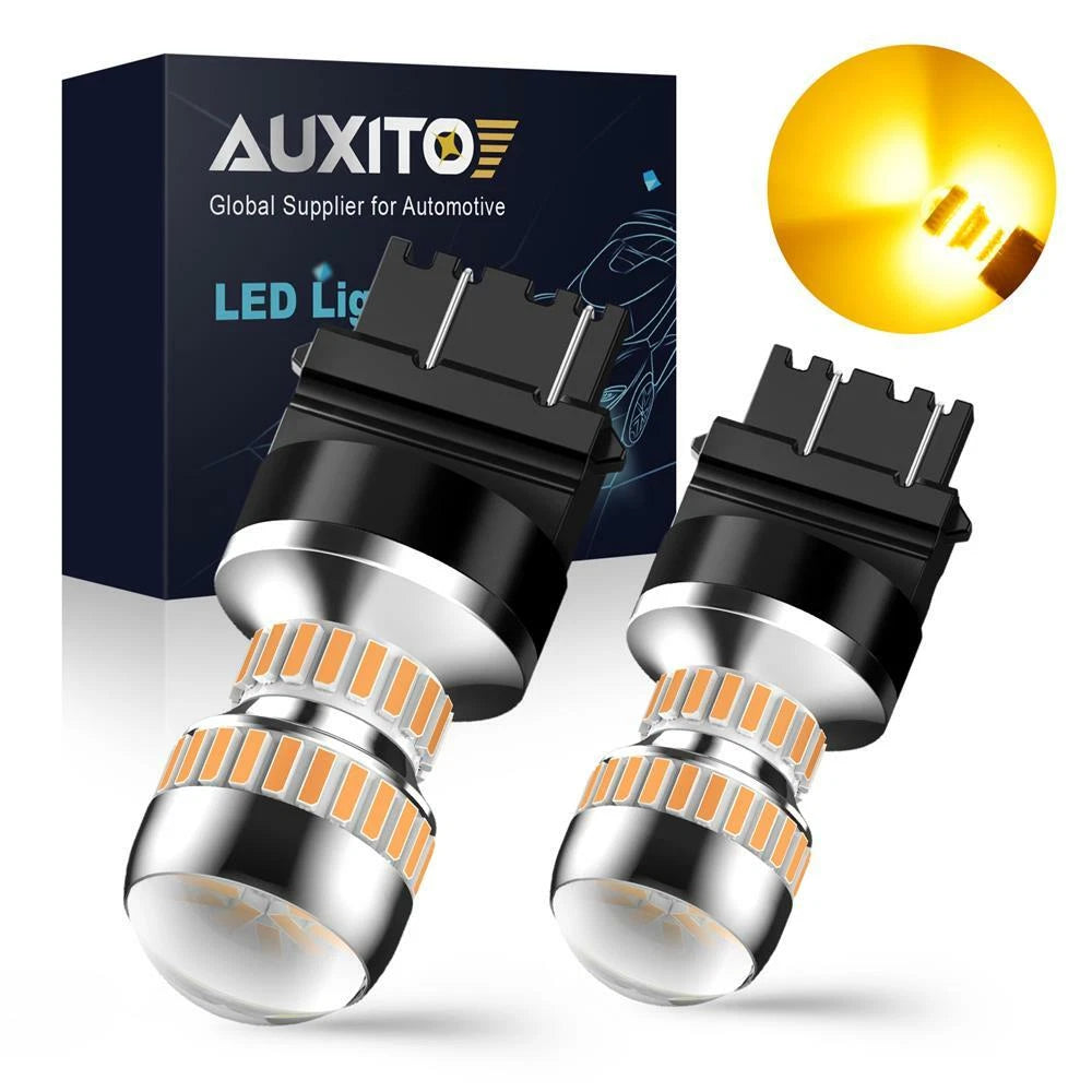 4x AUXITO Yellow Amber 3157 LED DR Turn Signal Parking Light Blinker Corner Bulb AUXITO
