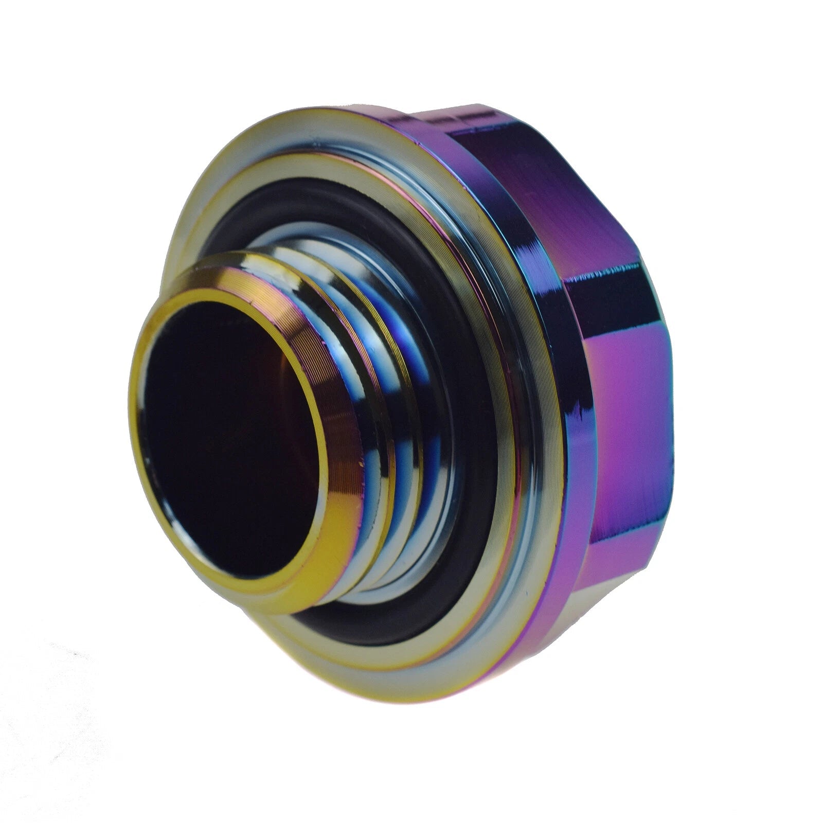 Aluminum Neo Chrome Oil Cap Fuel Filler Tank Cover for Honda Civic Fit 6B93BC-57