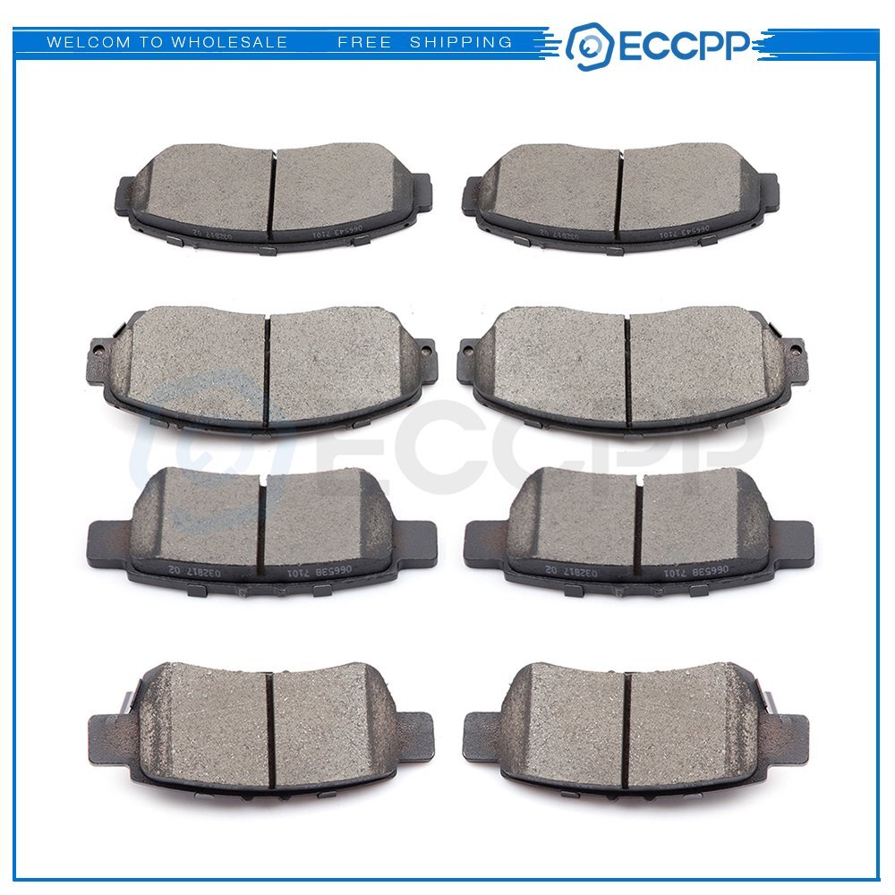 Front And Rear Ceramic Brake Pads For Honda Odyssey Touring Mini 2005-2010 6B93BC-57