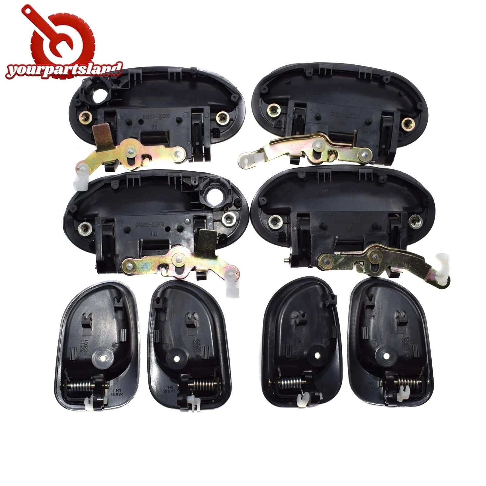 Outside Inside Door Handle LH RH 8PCS For Hyundai Accent 1995 1996 1997 19981999 6B93BC-57