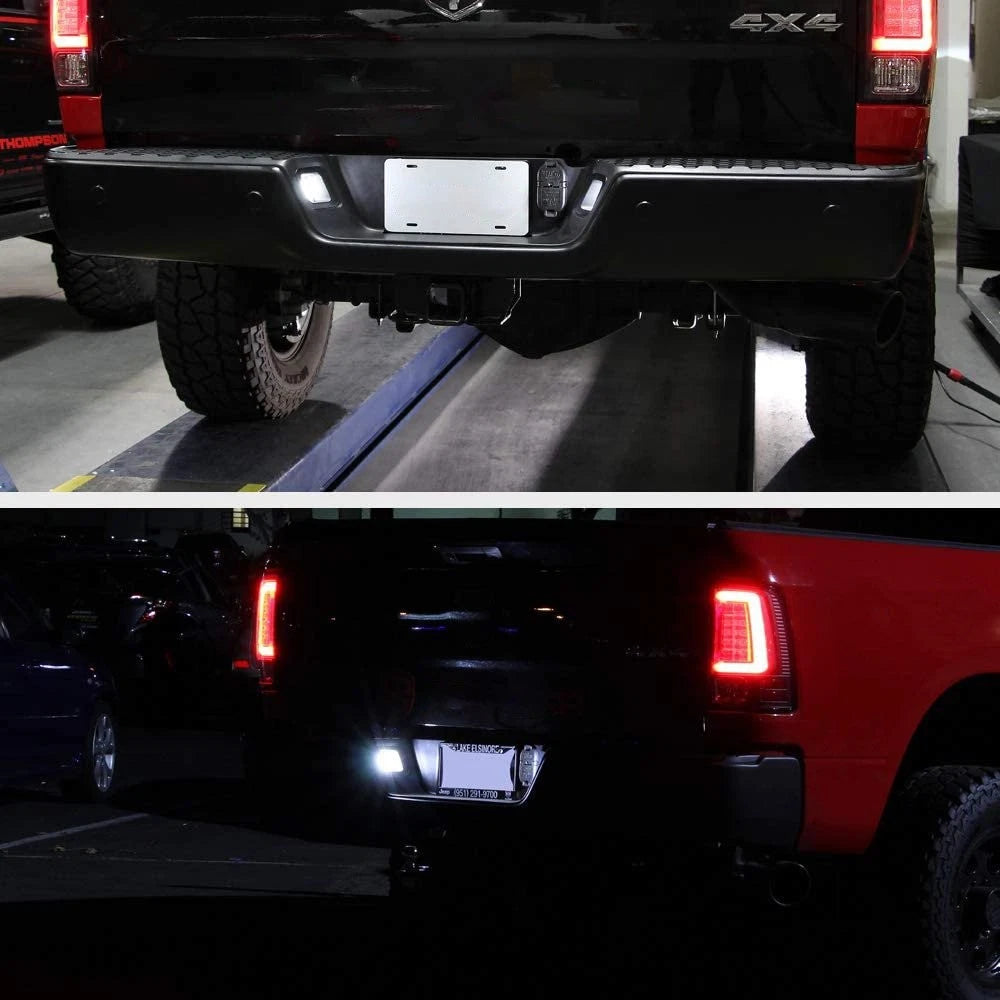 LED Rear License Plate Lights For 2003-2018 Dodge Ram 1500 2500 3500 SMOKED LENS 6B93BC-57