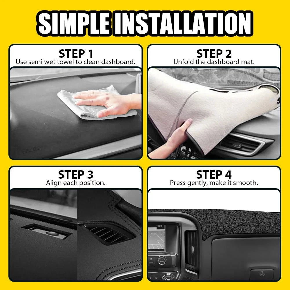 For Chevrolet Silverado 1500 2500 3500 Dash Cover Black Mat Dashmat 2014-2018 EA 6B93BC-57